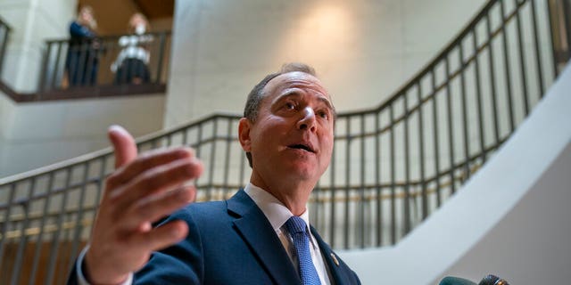 Rep. Adam Schiff, D-Calif., chairman of the House Intelligence Committee, speaks with reporters about a whistleblower complaint Thursday, Sept. 19, 2019, on Capitol Hill. Members of the Trump Administration and multiple others have indicated they will ignore subpoenas related to impeachment issued by Schiff's committee and others in relation to the impeachment probe into Trump.