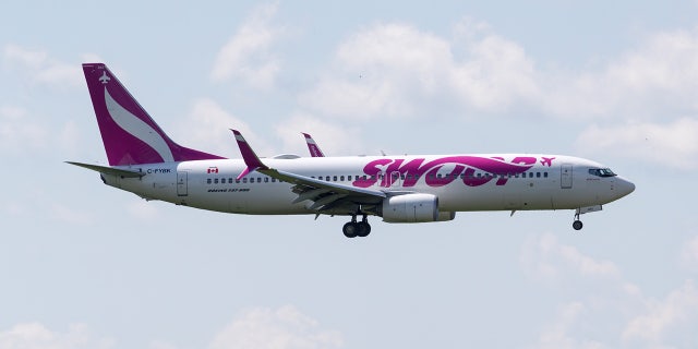 Canadian budget airline Swoop has apologized after a plane’s engine caught on fire and forced an emergency landing just ten minutes after takeoff, due to a bird strike.