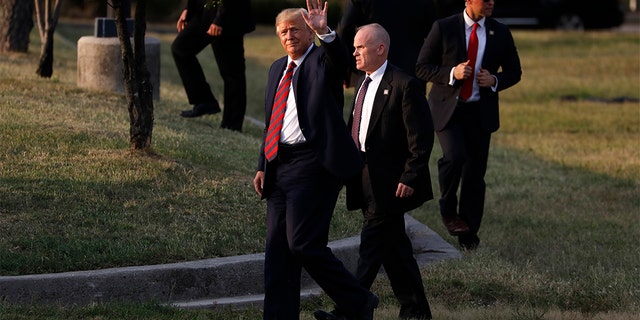 President Donald Trump arrives in Baltimore, Thursday, Sept. 12, 2019, en route to joint fundraising committee reception, and the 2019 House Republican Conference Member Retreat Dinner.