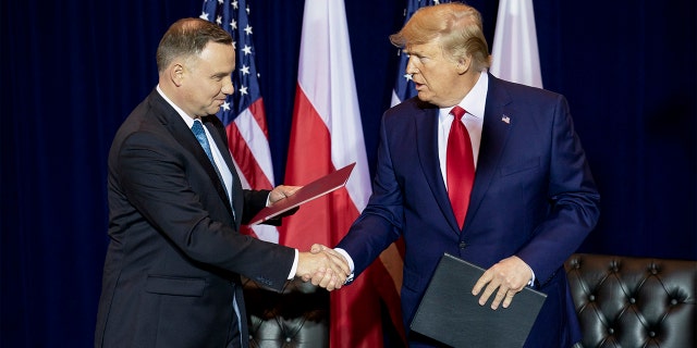 Westlake Legal Group Trump-Duda-3 Trump, Duda sign agreement to send 1,000 more US troops to Poland Melissa Leon fox-news/world/world-regions/europe fox-news/us/military fox-news/person/donald-trump fox news fnc/us fnc eae8e773-04f3-5145-8dd2-3e2158ea6b3c article