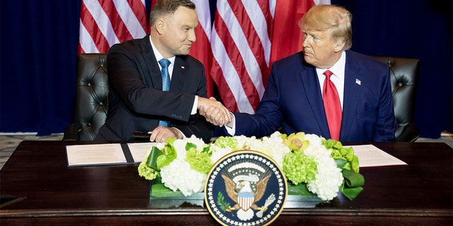 Trump participates in a signing ceremony with Polish President Andrzej Duda Monday. (Official White House Photo by Joyce N. Boghosian)