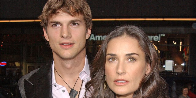 Ashton Kutcher and Demi Moore during