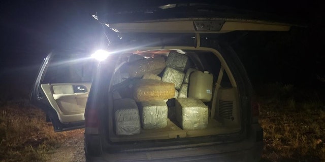 Marijuana was found in an abandoned vehicle near Highway 90 in Brewster County, Texas.