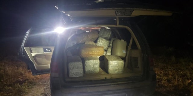The marijuana was found in an abandoned vehicle near Highway 90 in Brewster County, Texas.