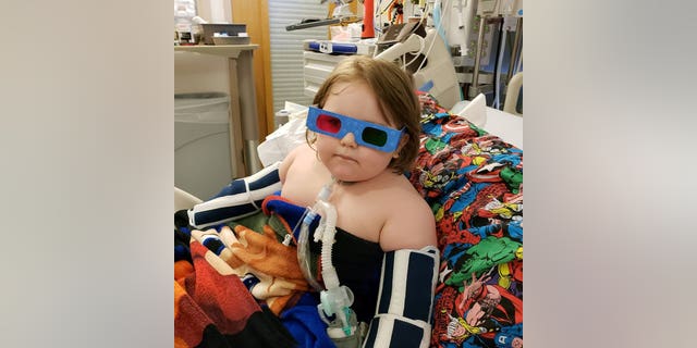 Banner Sears in the hospital. (SWNS)