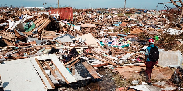 The extensive damage and destruction in the aftermath of Hurricane Dorian is seen on Great Abaco island in the Bahamas, on Thursday. (AP)