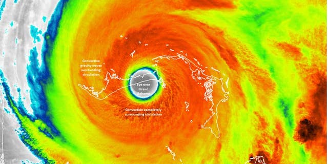 NASA NOAA's Suomi NPP satellite image provided a very clear, very detailed image of  Hurricane Dorian's eye in this image taken on Sept. 2, 2019, as the Category 5 storm bore down on the Bahamas.