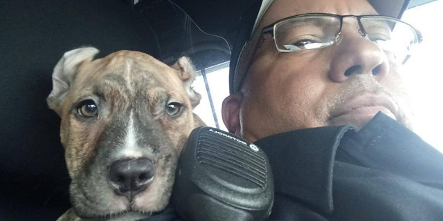 Officers Martin Oritz and Michel Jean of the Fort Pierce Police Department were on patrol when they received a call about a local woman who was unable to take care of her puppy when Hurricane Dorian threatened to touch the land,