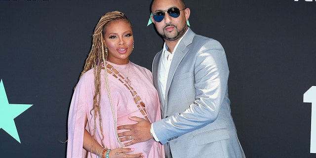 Eva Marcille and Michael Sterling attend the BET Awards on June 23, 2019, in Los Angeles.