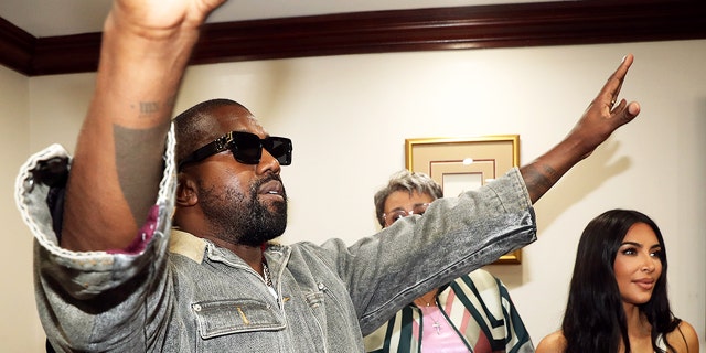 Kanye West and Kim Kardashian West attend Sunday Service at The Greater Allen A.M.E. Cathedral of New York on Sept. 29, 2019 in New York City. 