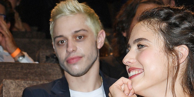 Comedian Pete Davidson and Margaret Qualley attending the ‘Seberg’ screening during the 76th Venice Film Festival at Sala Grande on Aug. 30, 2019 in Venice, Italy.
