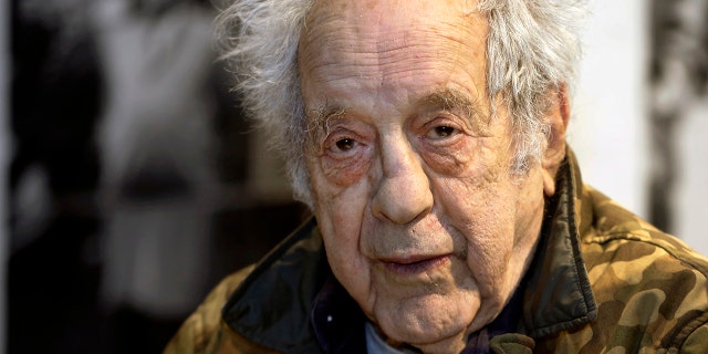In this Jan. 28, 2016, file photo, photographer and filmmaker Robert Frank at the opening of the exhibition featuring his work, "Robert Frank: Books and Films, 1947–2016," at New York University's Tisch School of the Arts in New York.