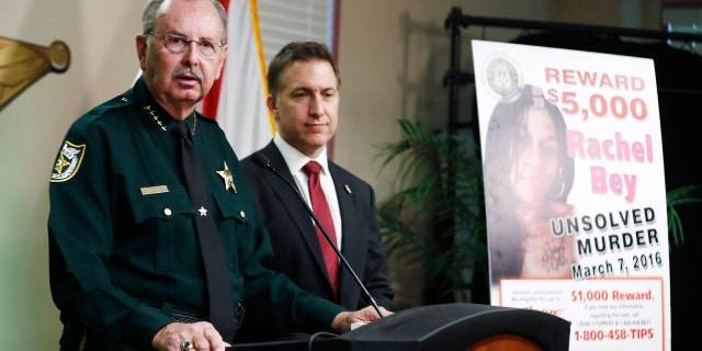 Palm Beach County Sheriff Ric Bradshaw speaks during a news conference on Monday, Sept. 16, 2019, in West Palm Beach, Fla.