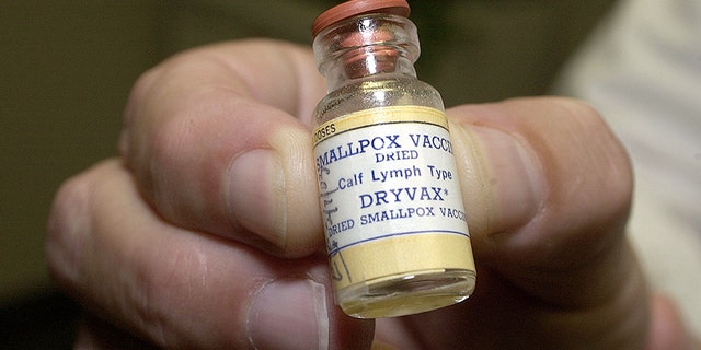 A vial of dried smallpox vaccination is shown Dec. 5, 2002, in Altamonte Springs, Florida. (Photo by Scott A. Miller/Getty Images)