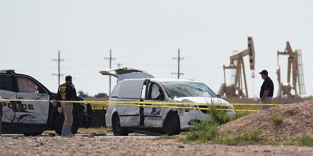Officials investigating the stolen mail truck used by the shooter who had opened fire in Odessa and Midland.