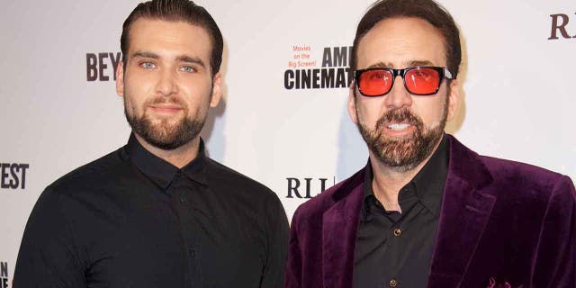 Nicolas Cage and his son Weston Cage in 2016. (Photo by Earl Gibson III/Getty Images)