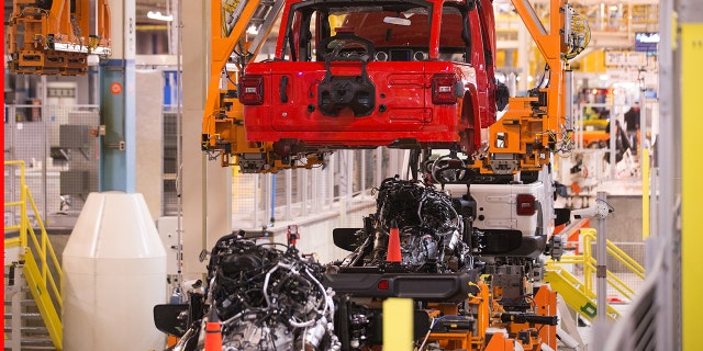 The Wrangler features body on frame design.