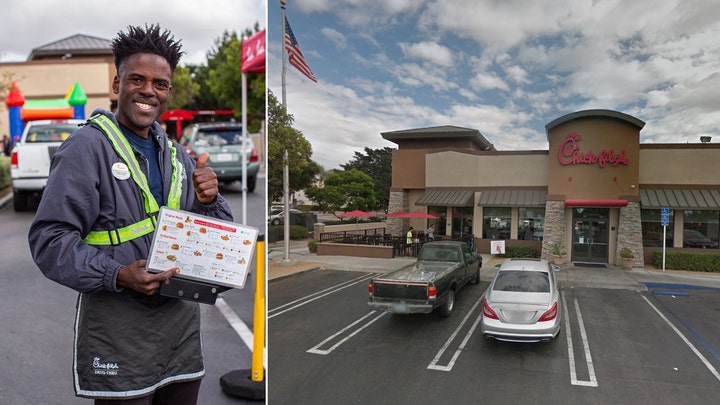 Chick-fil-A employee in Georgia leaps through a drive-thru window to save a little boy