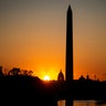 The U.S. Capitol and the Washington Monument are seen at sunrise on the National Mall before the iconic landmark is set to reopen to visitors after more than three years of construction and repairs in Washington, Sept. 19, 2019.