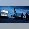 People walk near the Little A'Le'Inn during an event inspired by the "Storm Area 51" internet hoax, Thursday, Sept. 19, 2019, . (AP Photo/John Locher)