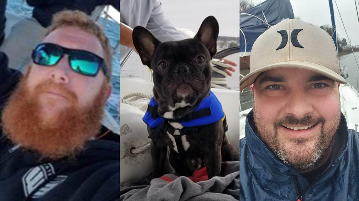 Joshua Cairone, left, Louis, and Ryan Hollis, disappeared after setting sail from Jamestown, R.I., on Wednesday, officials said.