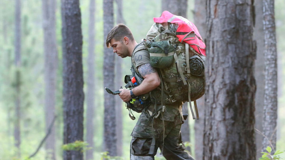 Soldier attempts to pass special forces training land navigation
