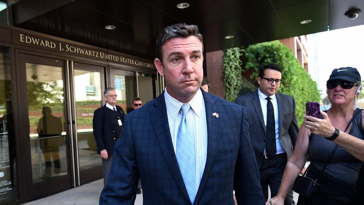 In this July 1 photo, U.S. Rep. Duncan Hunter leaves federal court after a motion hearing in San Diego. (AP Photo/Denis Poroy, File)