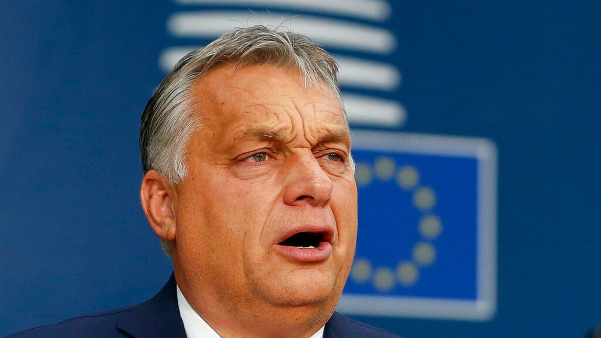Hungarian Prime Minister Viktor Orban arrives for an EU summit in Brussels, Thursday, Oct. 17, 2019. 
