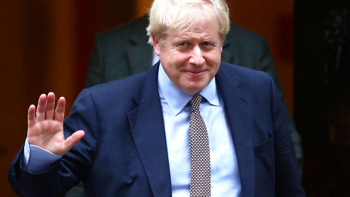 Britain's Prime Minister Boris Johnson leaves 10 Downing Street, on his way to parliament in London, Thursday October 24, 2019. Johnson has announced Thursday that he wants a General Election.