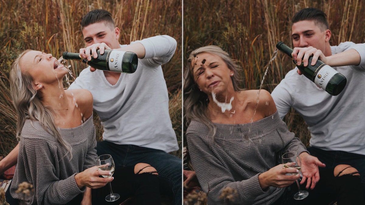 The couple starting making the rounds on social media after sharing photos of a failed attempt to recreate a picture found on Pinterest.