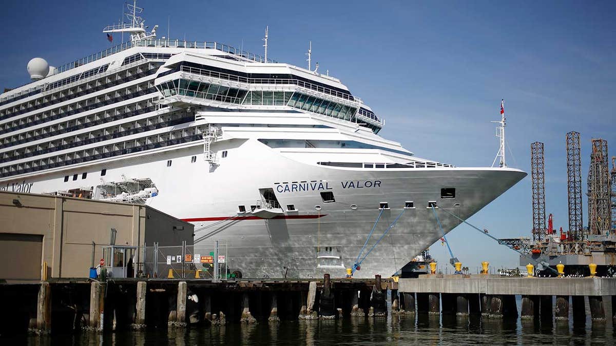 The man suffered the accident aboard the Carnival Valor, seen here docked at the Port of Galveston in Texas in 2017.