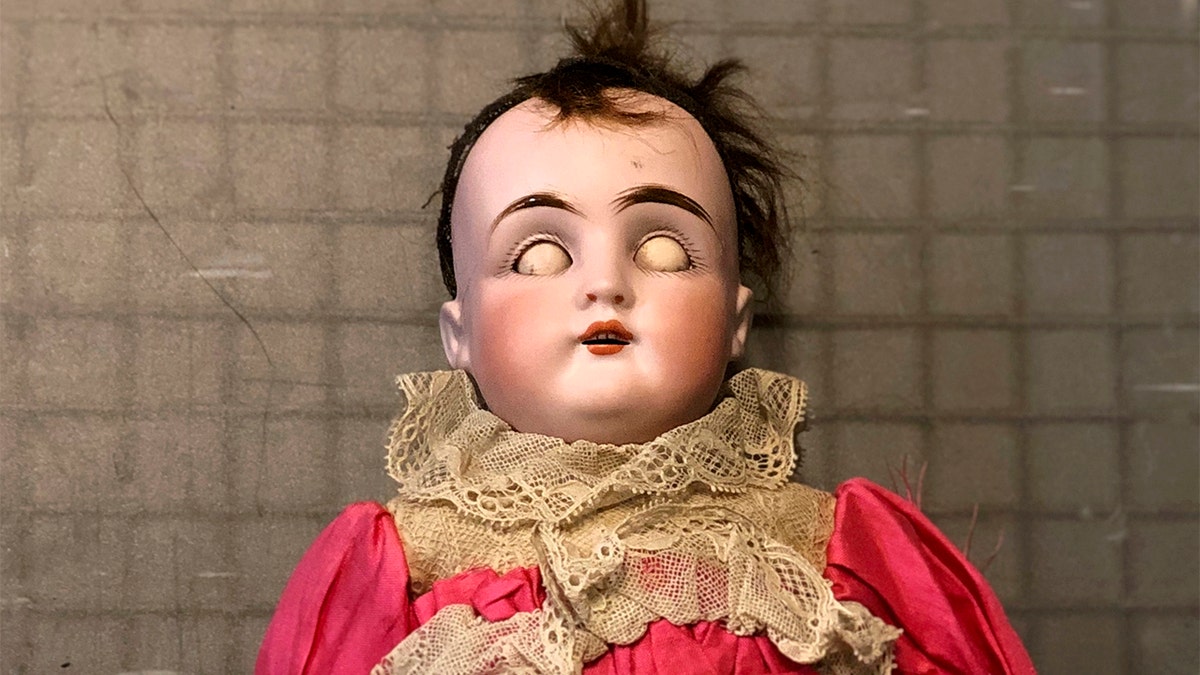 Some of the creepy dolls have movable eyelids. (Christine Rule via AP)