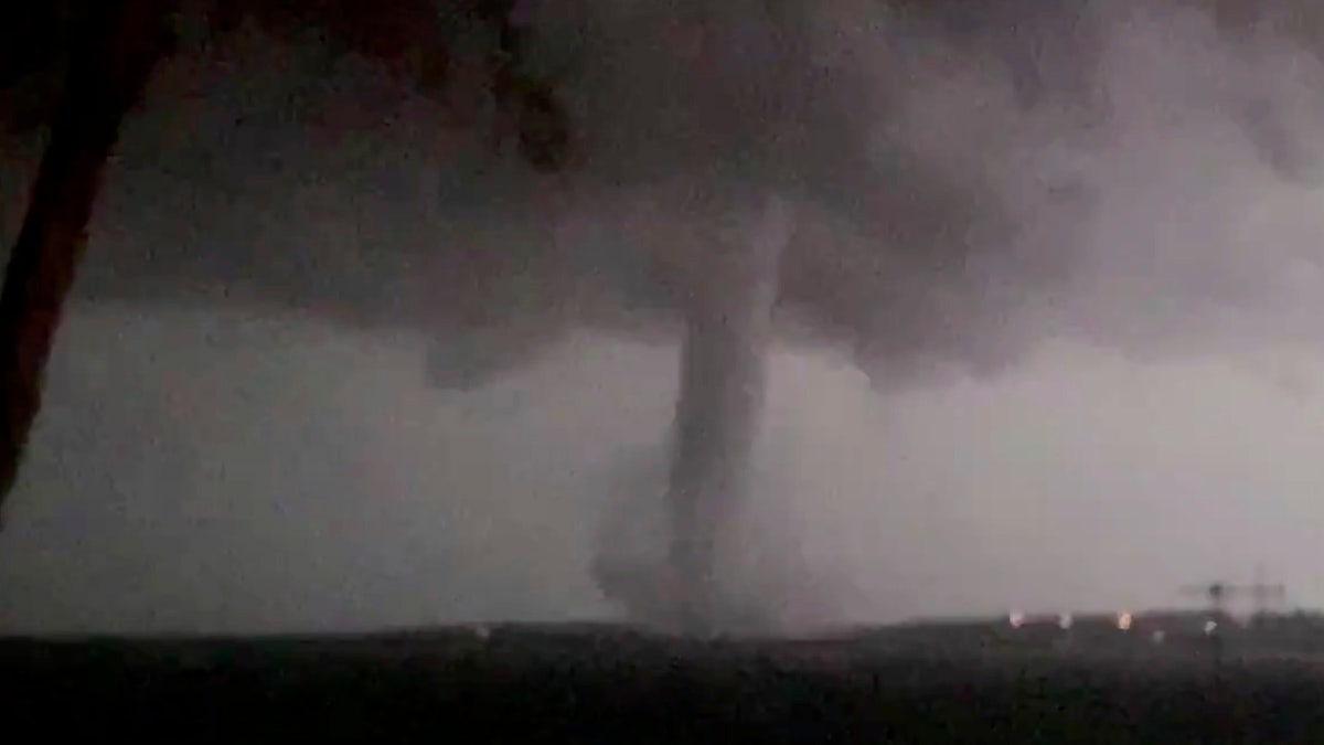 This Oct. 20, 2019 image made from video by Twitter user @AthenaRising a the tornado in Rockwall, Texas.