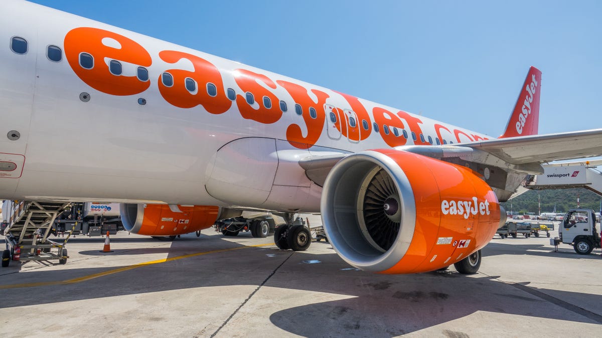 Easyjet Airbus A320 airplane on the ground