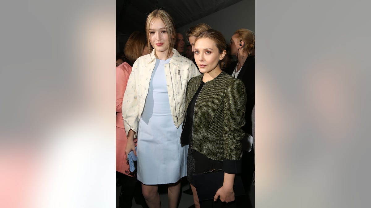 Maddison Brown and Elizabeth Olsen at the Christian Dior show in 2015. (Photo by Rindoff/Dufour/Getty Images)