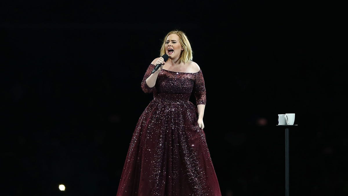 Adele performs at Domain Stadium on February 28, 2017 in Perth, Australia.