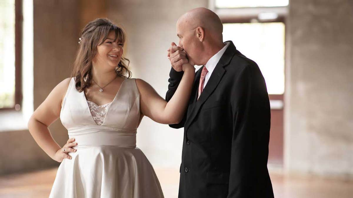 Daughters pre create wedding dance with terminally ill father in