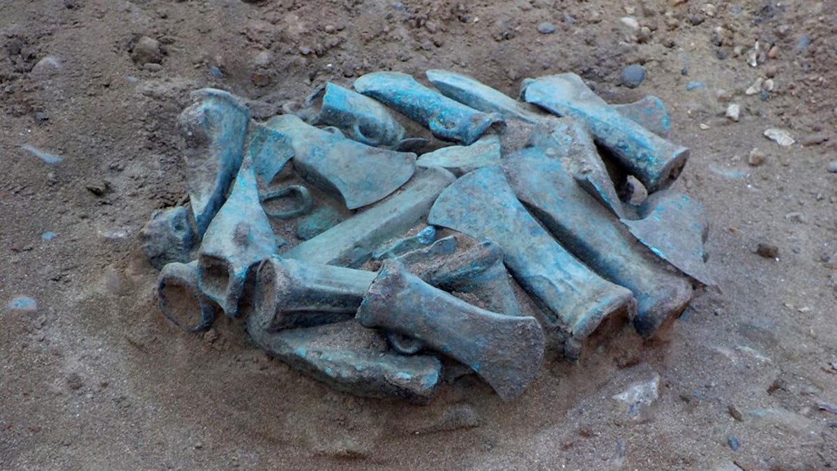 One of the hoards found in Havering on the outskirts of London.