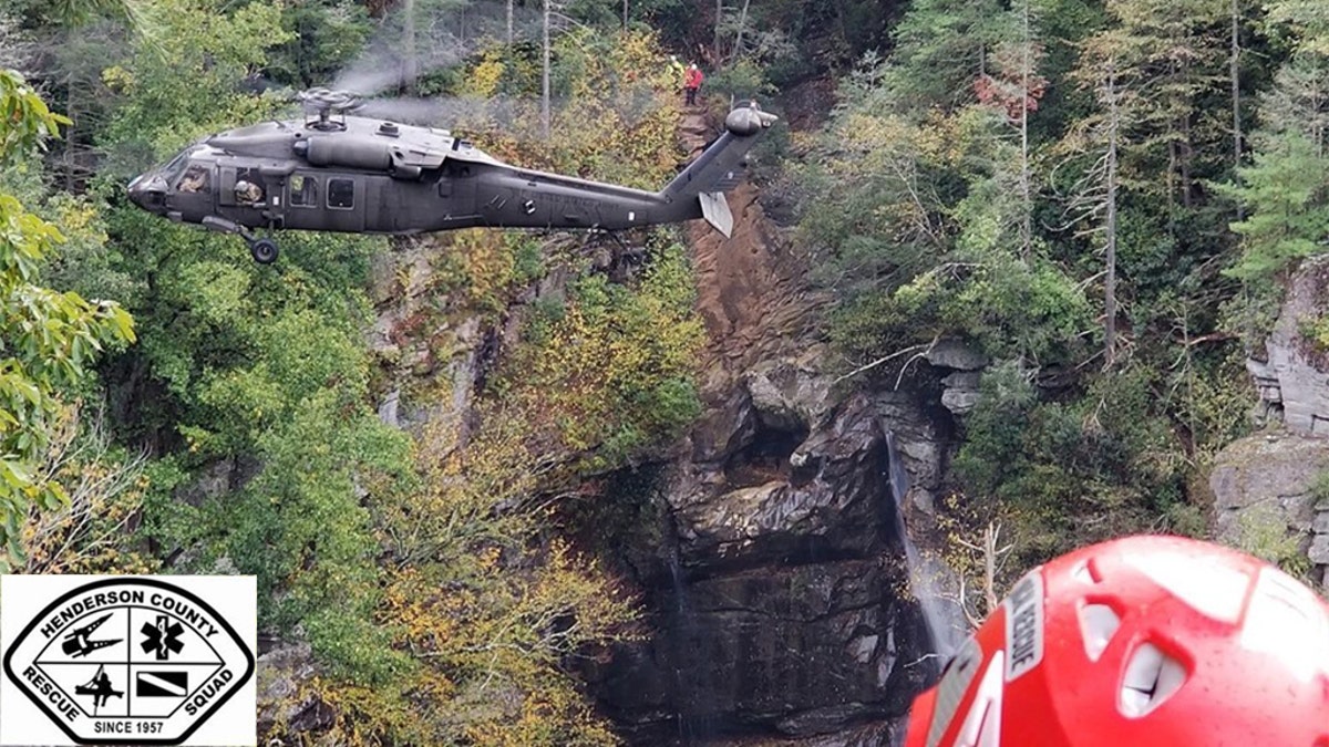 Rescuers used a helicopter to extract Post from the rocky terrain.