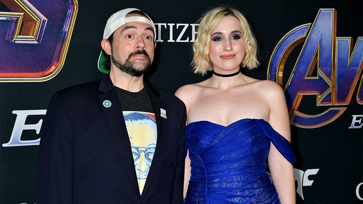 Kevin Smith and Harley Quinn Smith attend the World Premiere of Walt Disney Studios Motion Pictures "Avengers: Endgame" at Los Angeles Convention Center on April 22, 2019, in Los Angeles, California.