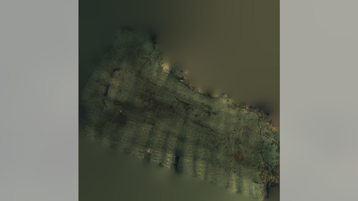 A composite image of the wreck site generated from several thousand photos of the Juffrau Elisabeth wreck. taken by Karl Klungland.