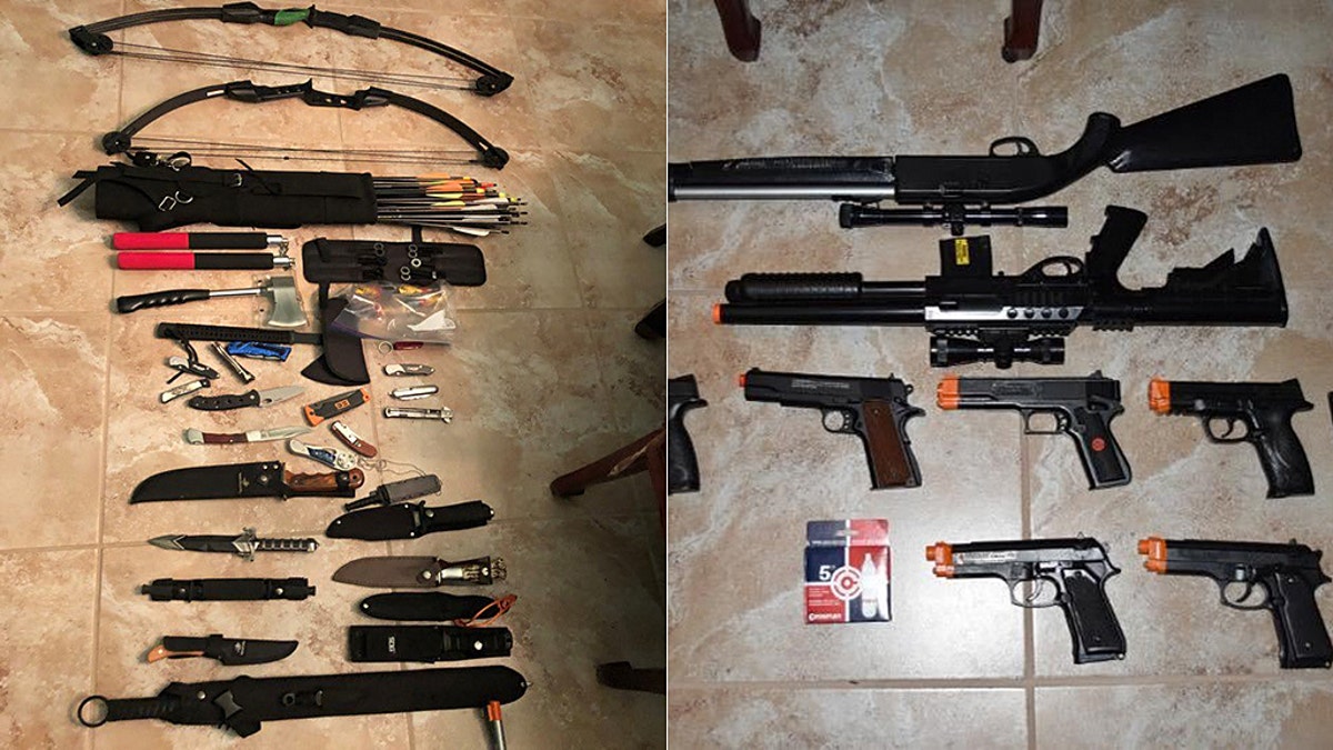 Photos show items seized by deputies who arrested Michelle Louise Kolts on charges of making 24 pipe bombs.