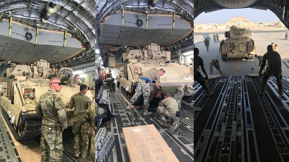 The Guard soldiers come from North Carolina, South Carolina, Ohio and West Virginia, according to a tweet by Col. Myles B. Caggins III, a U.S.-led coalition spokesman in announcing the deployment.