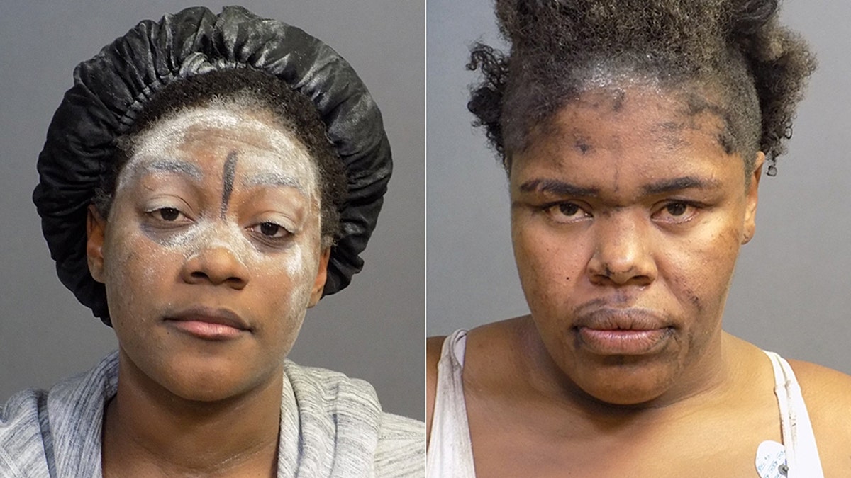 Laglennda Damona Carr (pictured left) and Passion Shenay Coleman (pictured right) were arrested on Oct. 5 for allegedly vandalizing a Costa Mesa restaurant. 