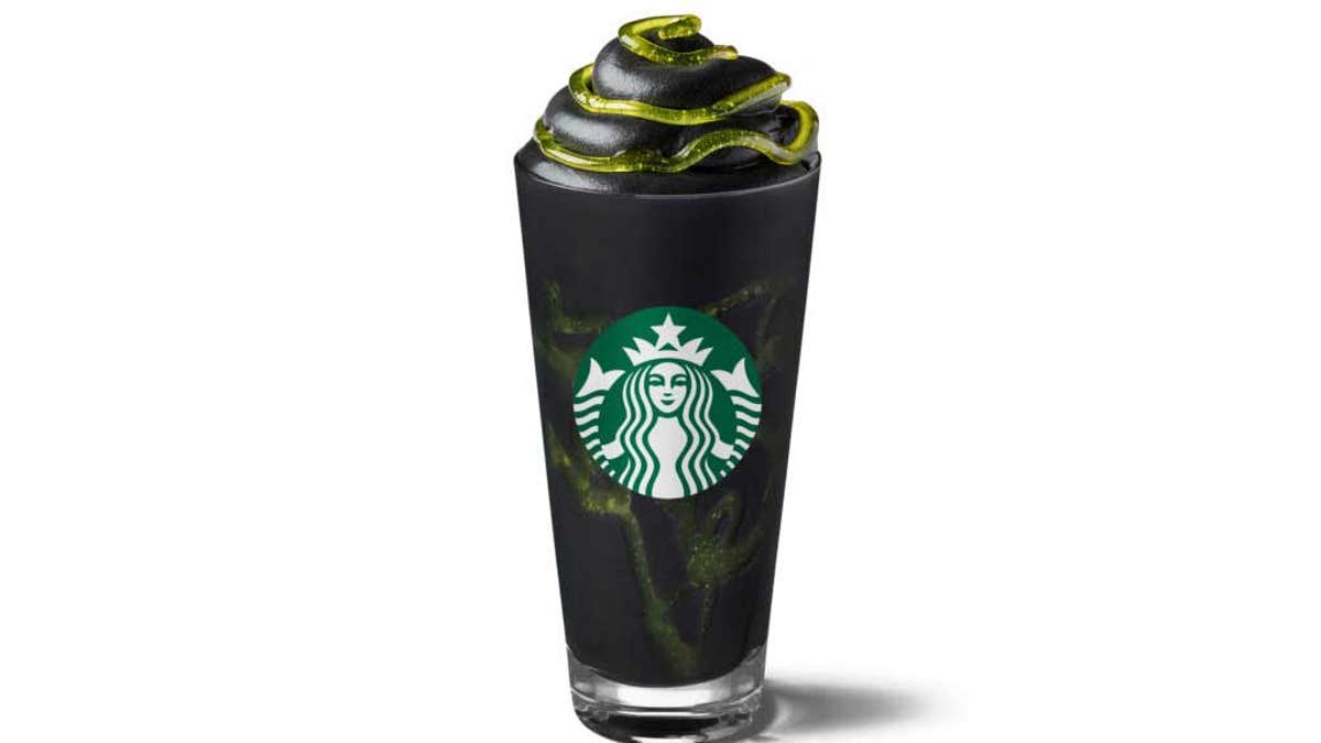 "Developed by our beverage innovation team based at the Starbucks EMEA (Europe, the Middle East and Africa) headquarters, our limited-edition Halloween concoction is spooky and stunning on the outside and fresh and fruity on the inside," the chain proudly boasts in a press release.