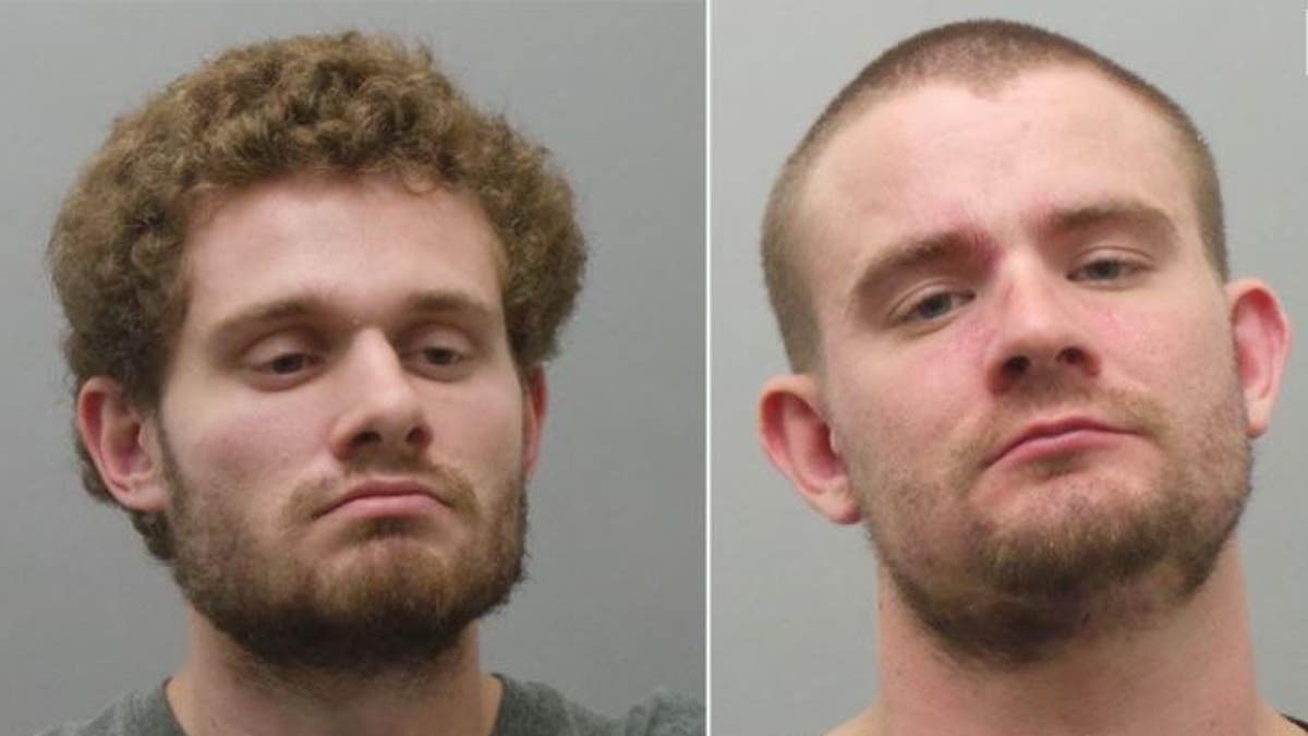 Joseph Marino, 24, left, and Nicholas Marino, 27, are charged over the shooting of a father of four in front of his children. 