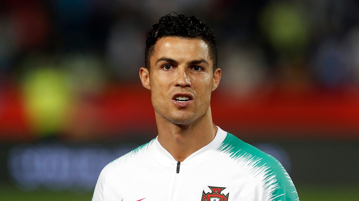 FILE - In this Sept. 7, 2019, file photo, is Portugal's Cristiano Ronaldo prior to playing their Euro 2020 group B qualifying soccer match between Serbia and Portugal, in Belgrade, Serbia. Cristiano Ronaldo's lawyers are asking a U.S. judge to order closed-door arbitration or to dismiss a Nevada woman's lawsuit seeking damages on an accusation the soccer star raped her in Las Vegas in 2009. Attorneys representing Ronaldo's accuser, Kathryn Mayorga, didn't immediately respond Tuesday, Oct. 22, 2019, to messages about two Oct. 14 court filings in the case stemming from a 2010 confidentiality agreement and $375,000 hush-money settlement. (AP Photo/Darko Vojinovic, File)