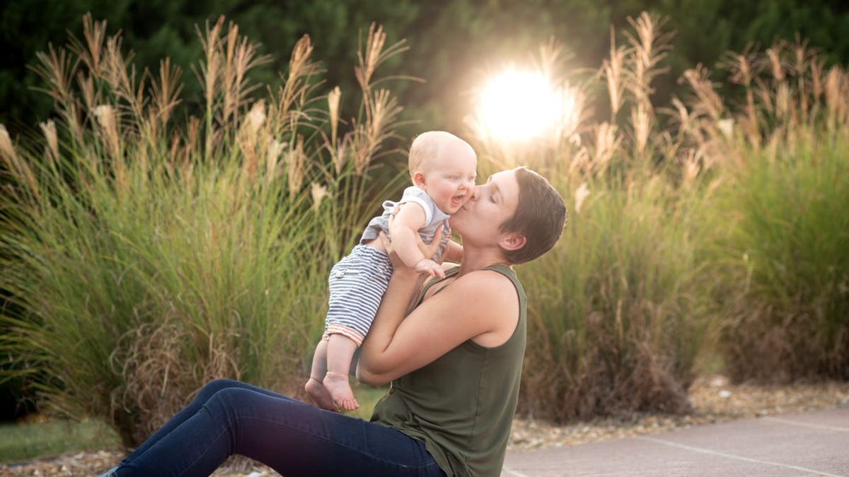 Sarah and her son Roman.