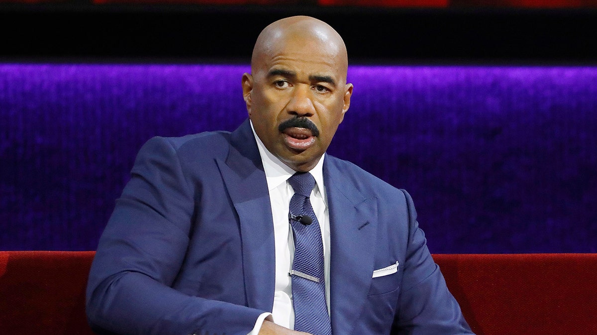 Steve Harvey had to take a moment during a recent episode of 'Celebrity Family Feud.'