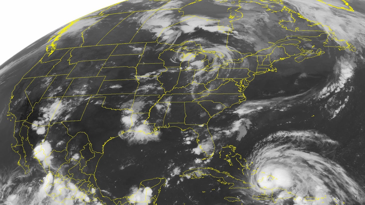 FILE - This Wednesday, Aug. 24, 2011, NOAA satellite image shows Hurricane Irene.